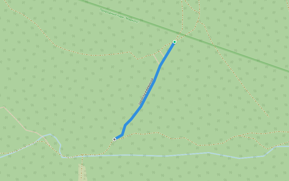 заросла ежевикой walking route map in Erivanskaya