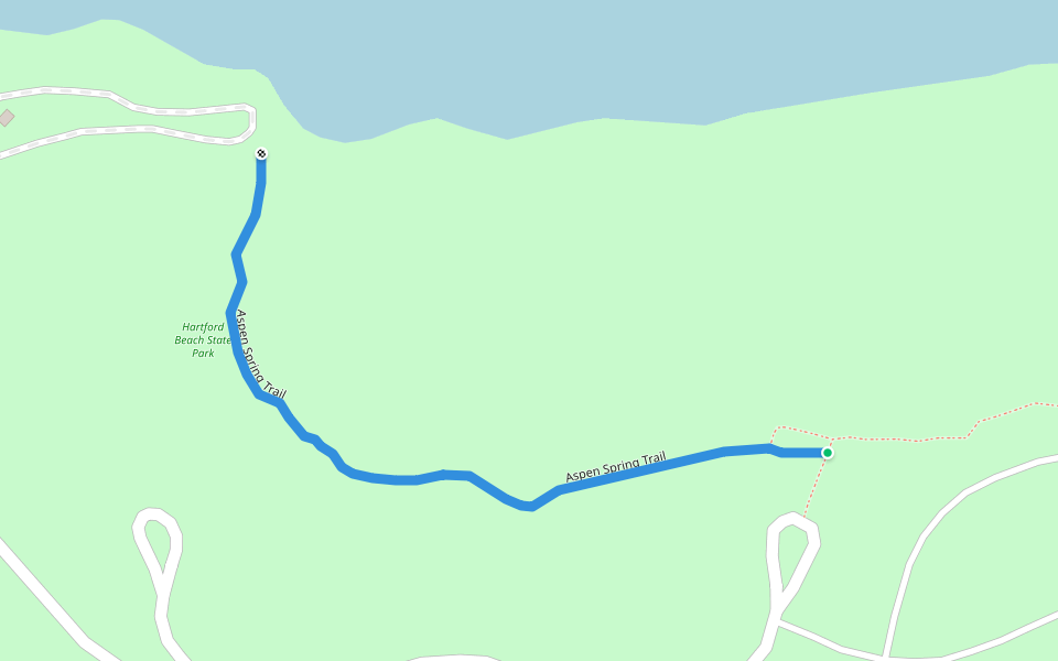 Aspen Spring Trail walking route map in Corona