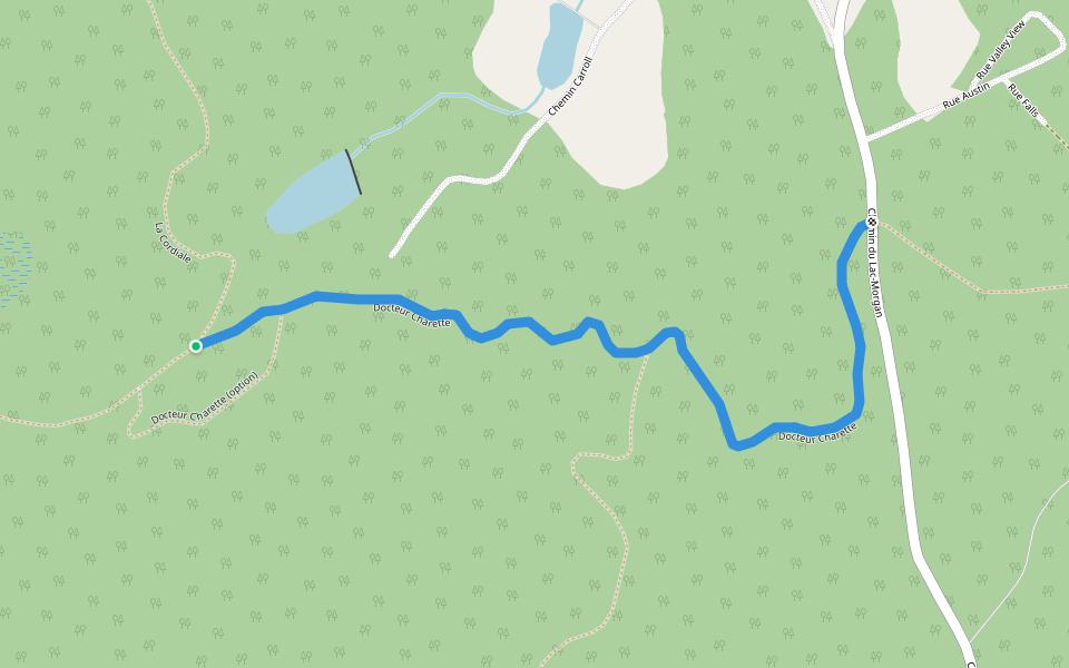 Docteur Charette walking route map in Rawdon