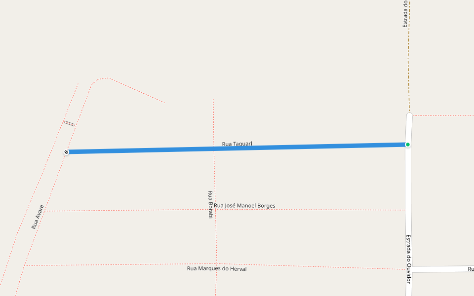 Rua Taquarl walking route map in Belford Roxo