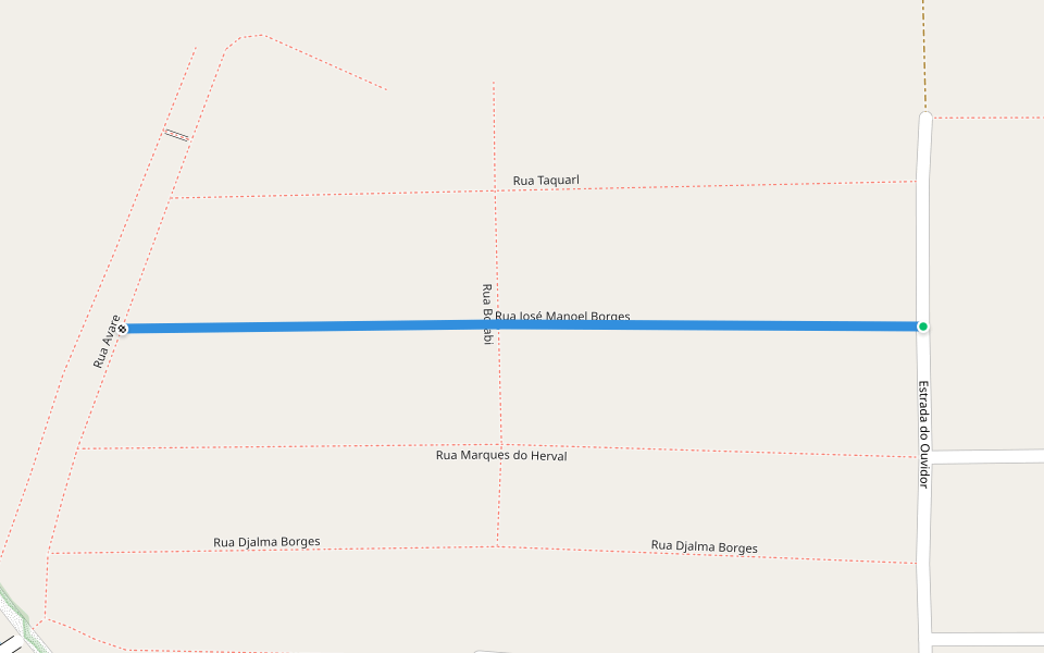 Rua José Manoel Borges walking route map in Belford Roxo