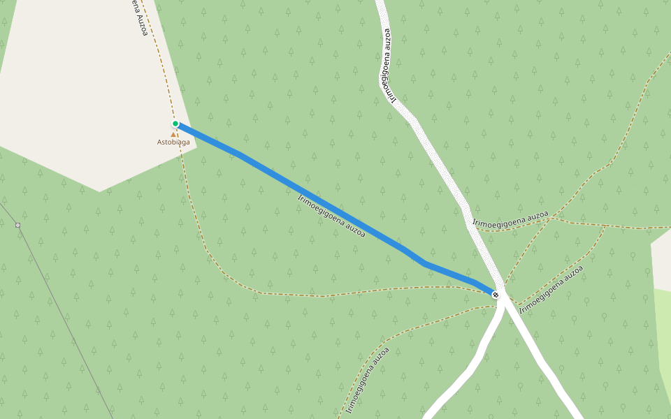 Irimoegigoena auzoa walking route map in Antzuola