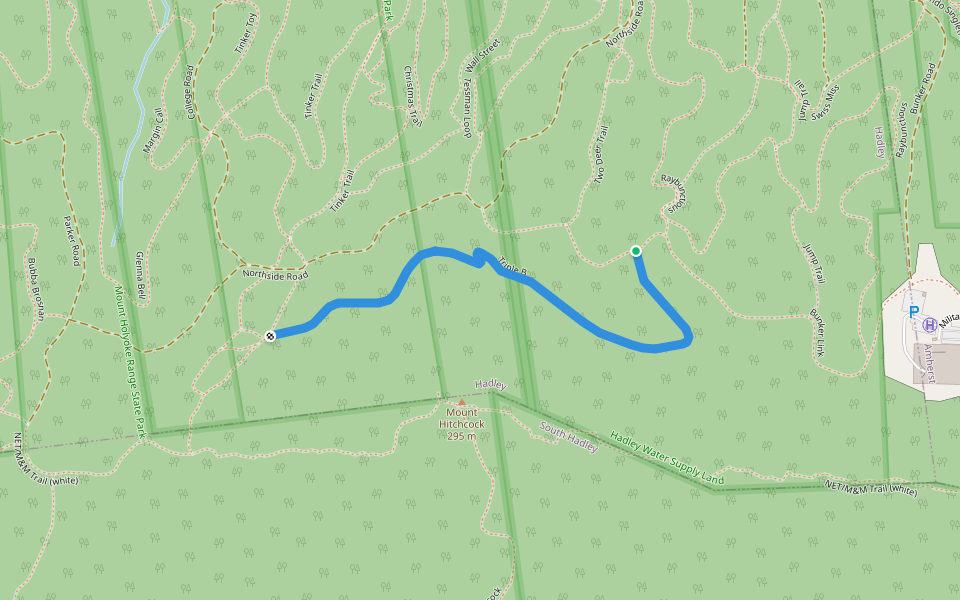 Triple B walking route map in Amherst