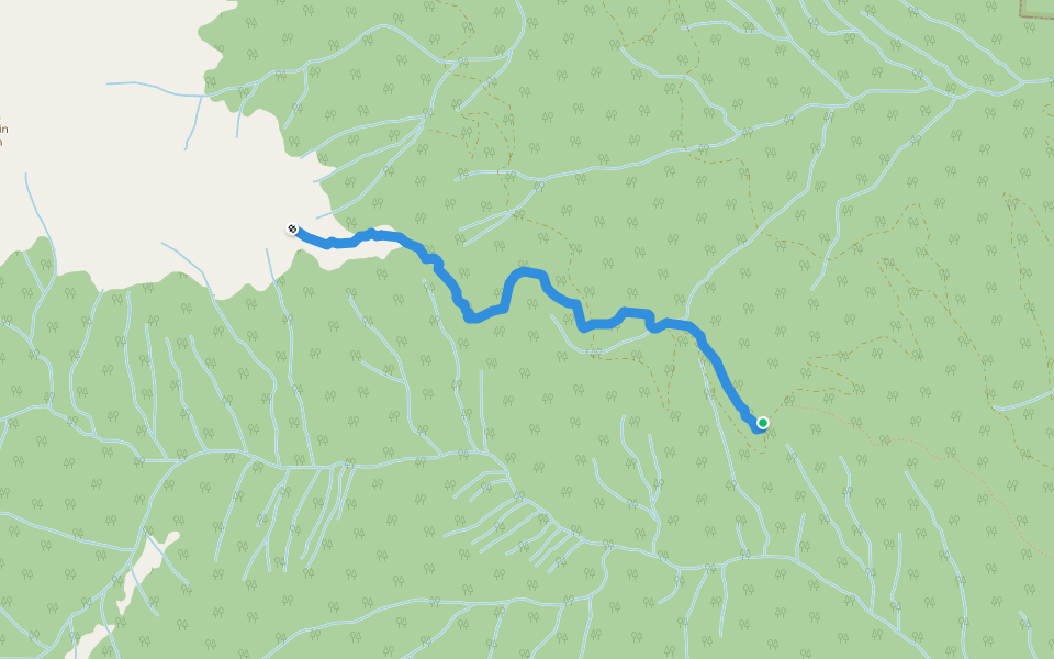 Upper Della walking route map in Lytton