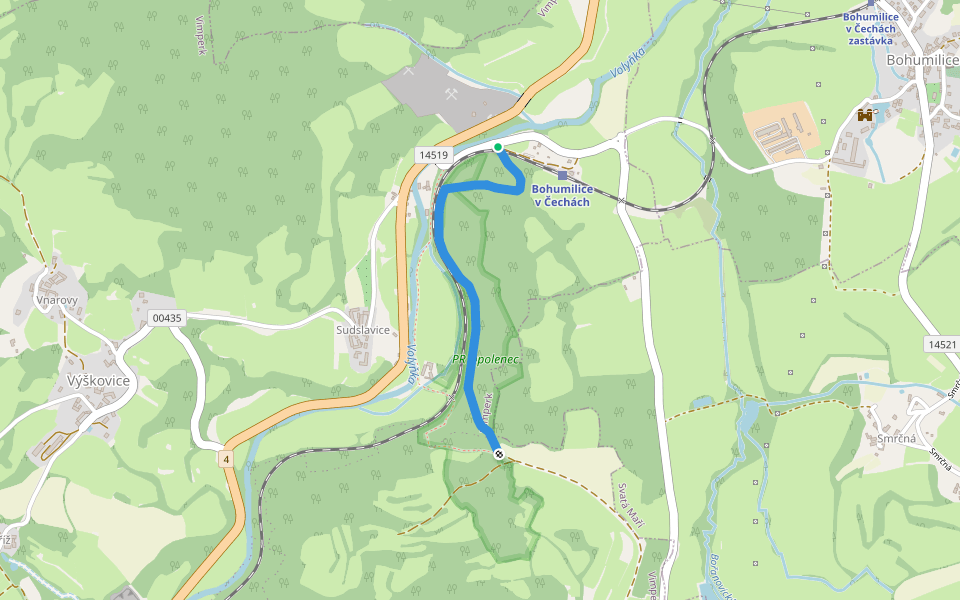 Naučná stezka Sudslavický okruh walking route map in Vimperk