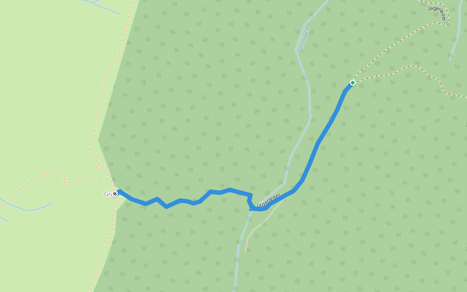 Jägerleiter walking route map in Kreuth