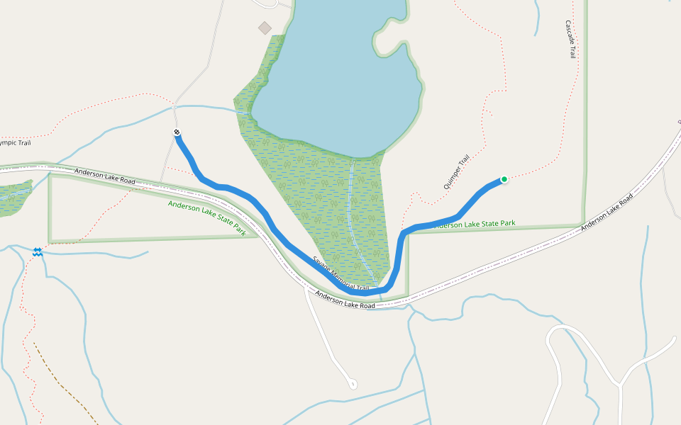 Savage Memorial Trail walking route map in Chimacum