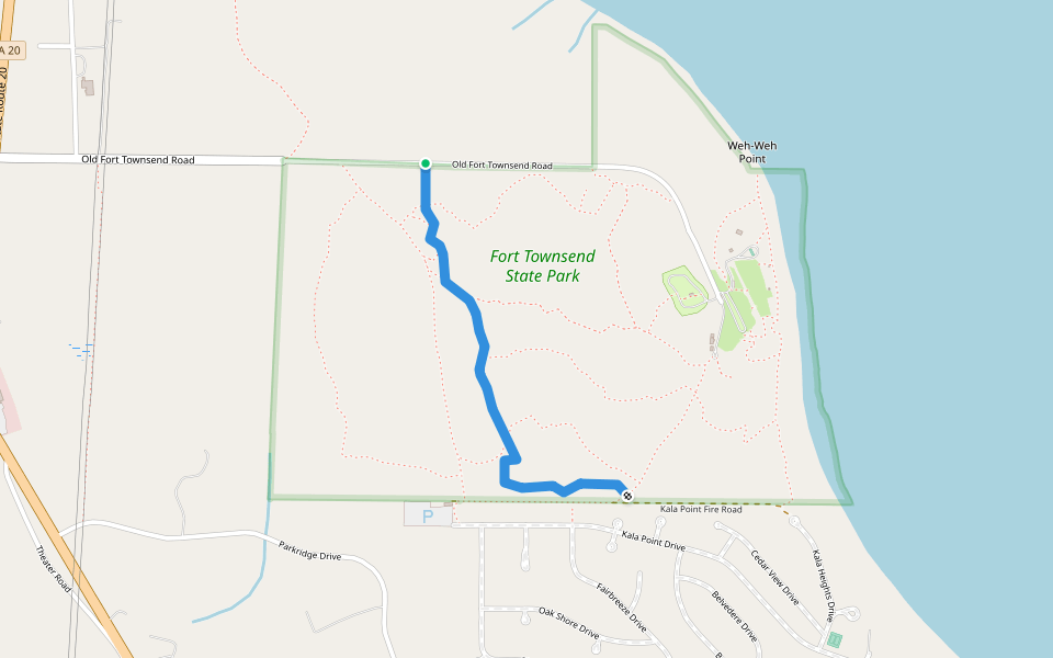 Pump House Trail walking route map in Port Townsend