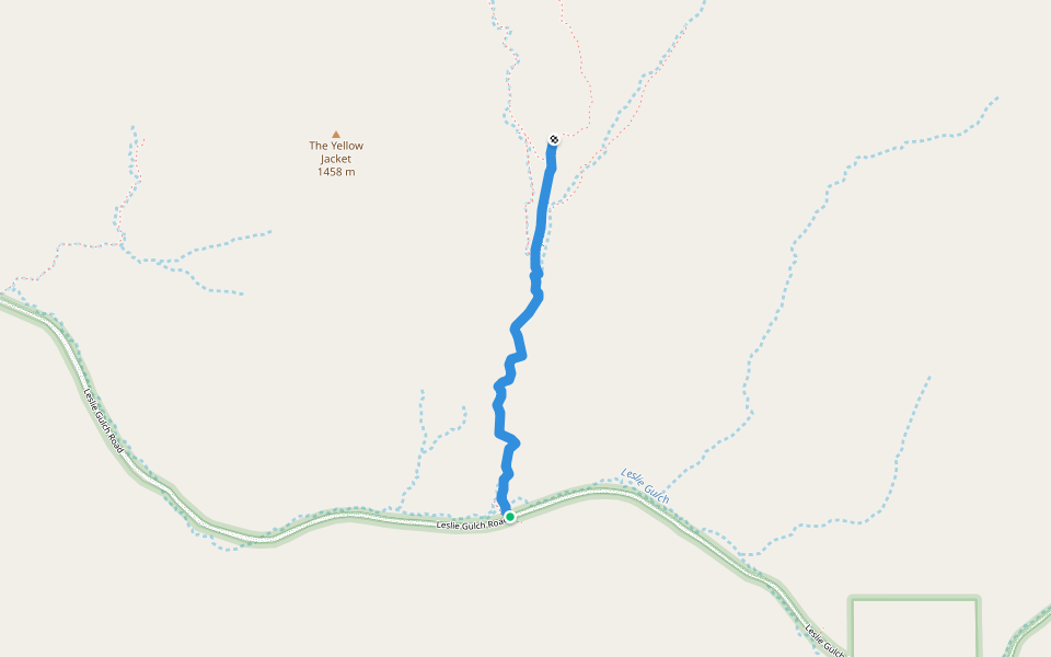 Juniper Gulch Trail walking route map in Jordan Valley