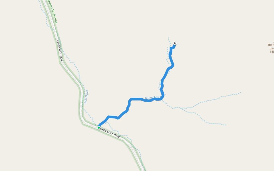 Timber Gulch Trail walking route map in Jordan Valley