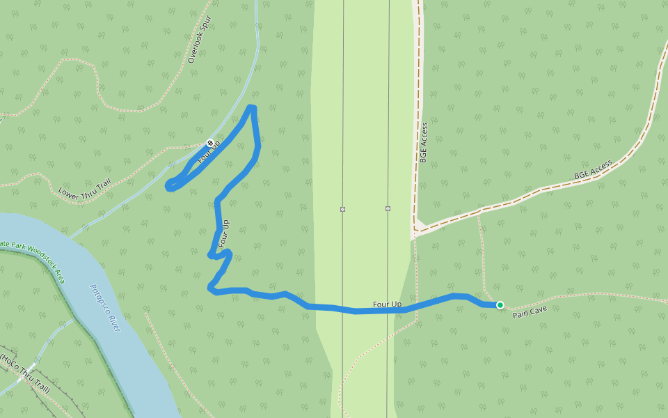 Four Up walking route map in Granite