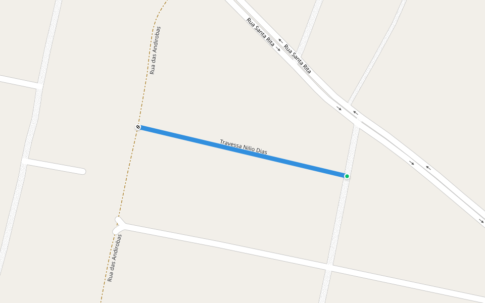 Travessa Nilio Dias walking route map in Parnamirim