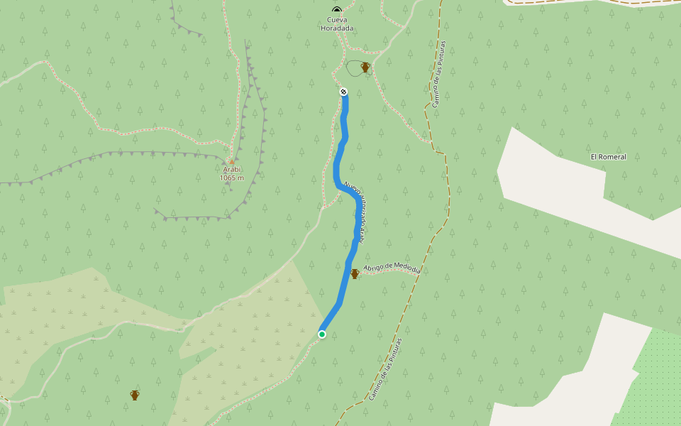 Nuevo autorizado Arabí walking route map in Yecla