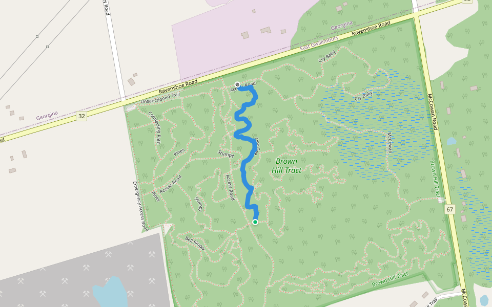 One Gee walking route map in East Gwillimbury