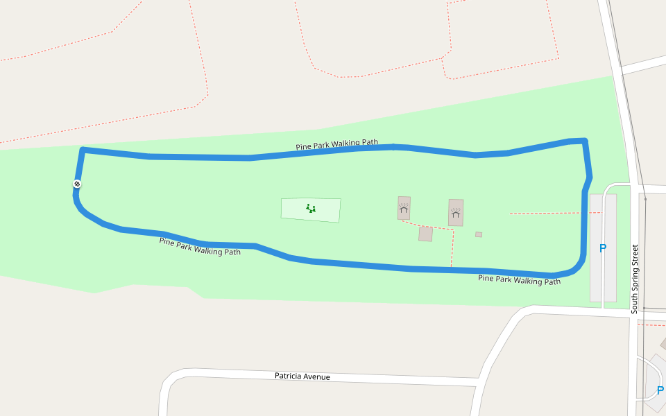 Pine Park Walking Path walking route map in Talladega