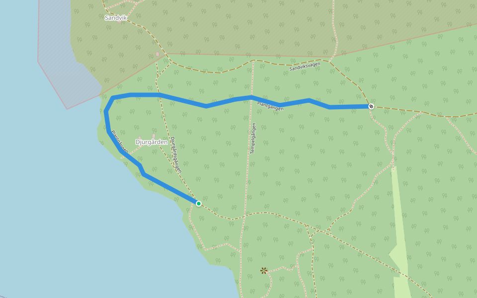 Plantgången walking route map in Rosersberg
