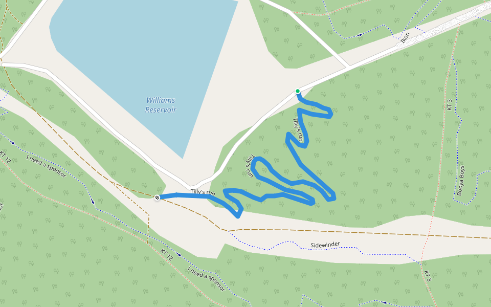 Tilly's run walking route map in Stony Rise