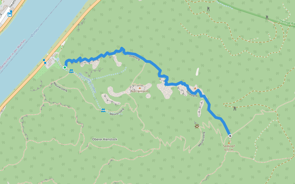 Stoasteig walking route map in Bacharnsdorf