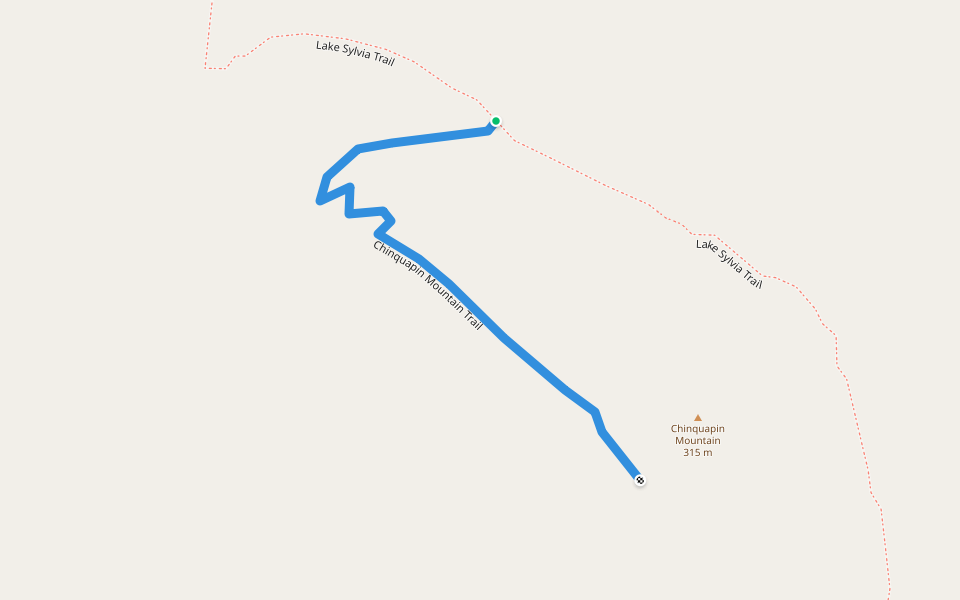 Chinquapin Mountain Trail walking route map in Perryville