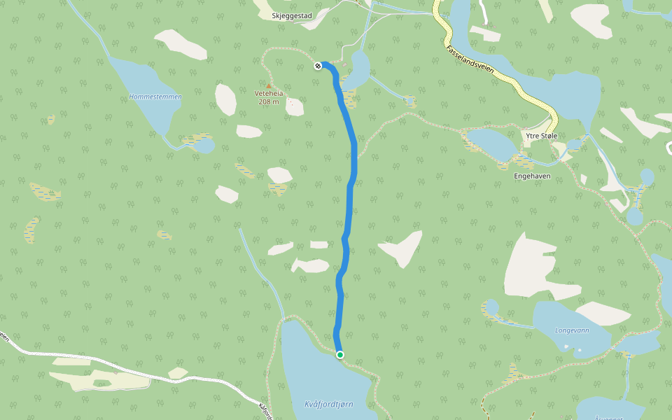 Frierstien walking route map in Kåfjord