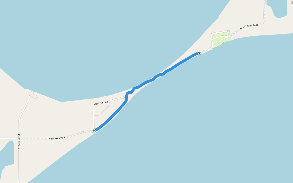 Private Path -No Trespassing! walking route map in De Smet