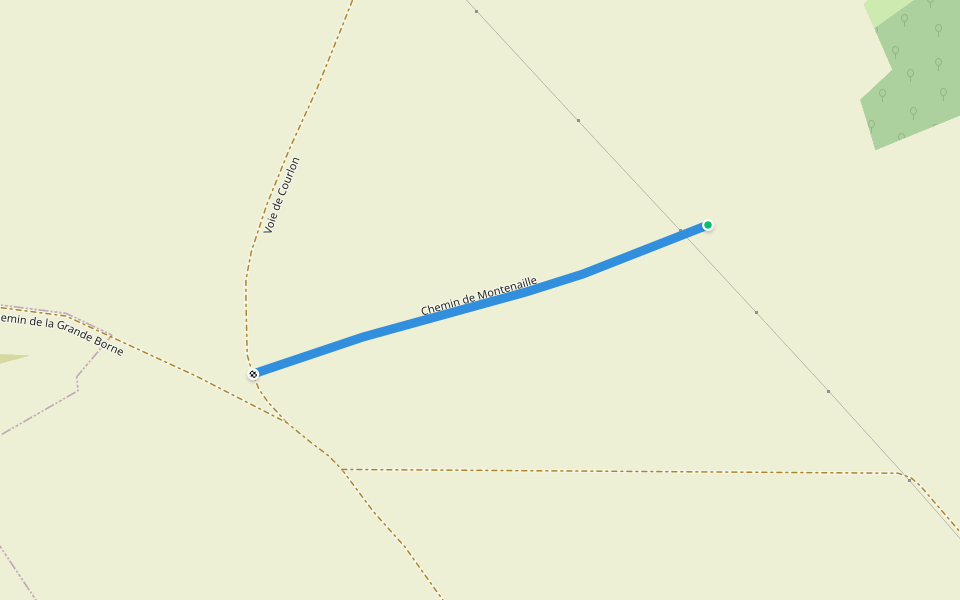 Chemin de Montenaille walking route map in Grancey-le-Château-Neuvelle