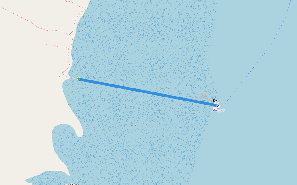 To Sitangkai Pier walking route map in Cotabato City