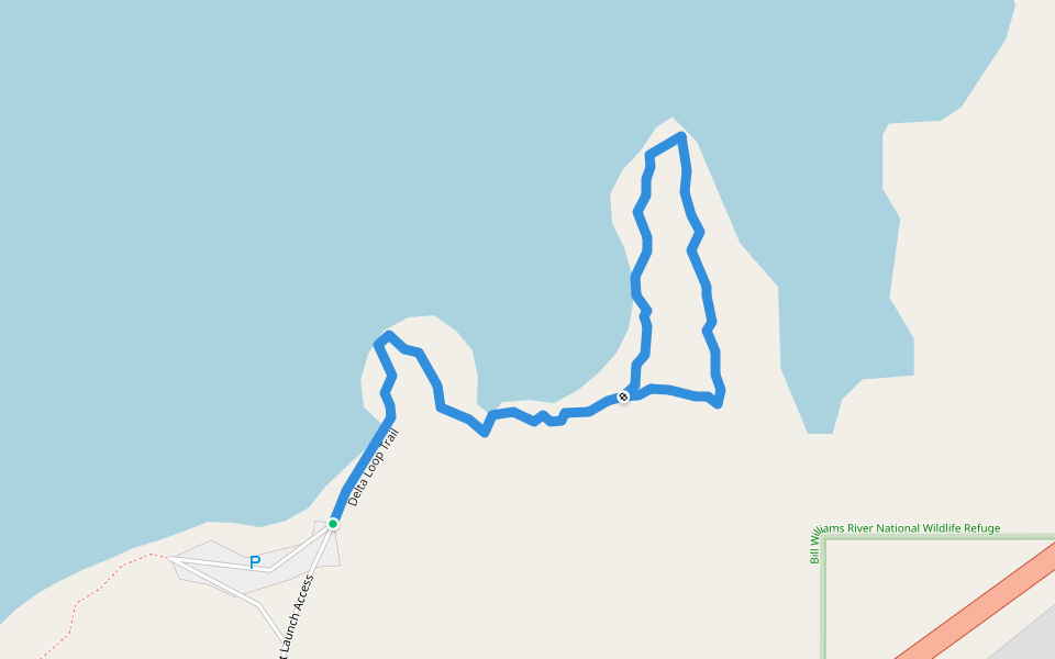 Delta Loop Trail walking route map in Parker