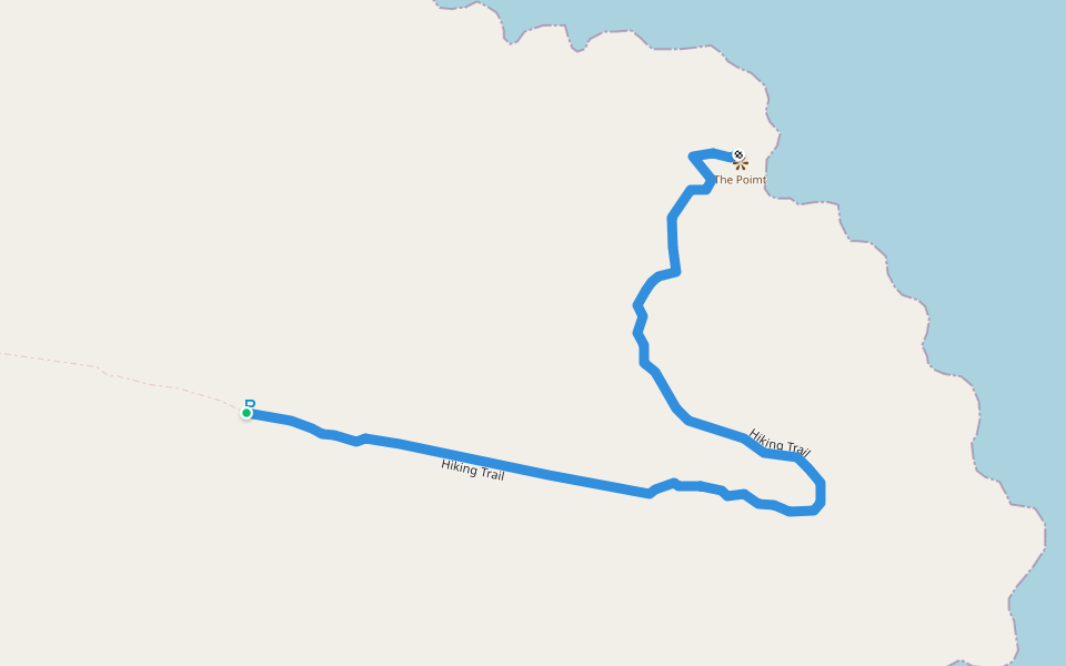 Hiking Trail walking route map in Infanta