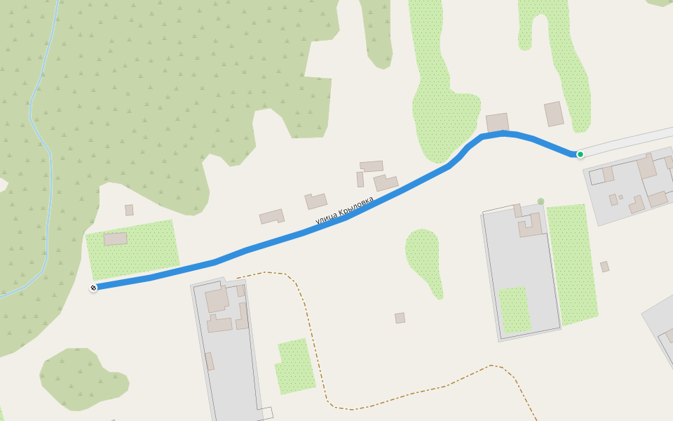 улица Крыловка walking route map in Vadinsk