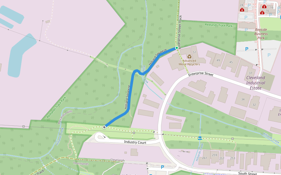 Hilliard Squeeze walking route map in Cleveland