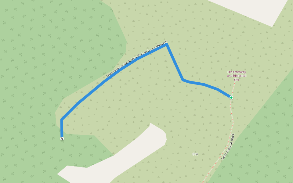 Lenz reserve track (rough & to be continued) walking route map in Chaslands