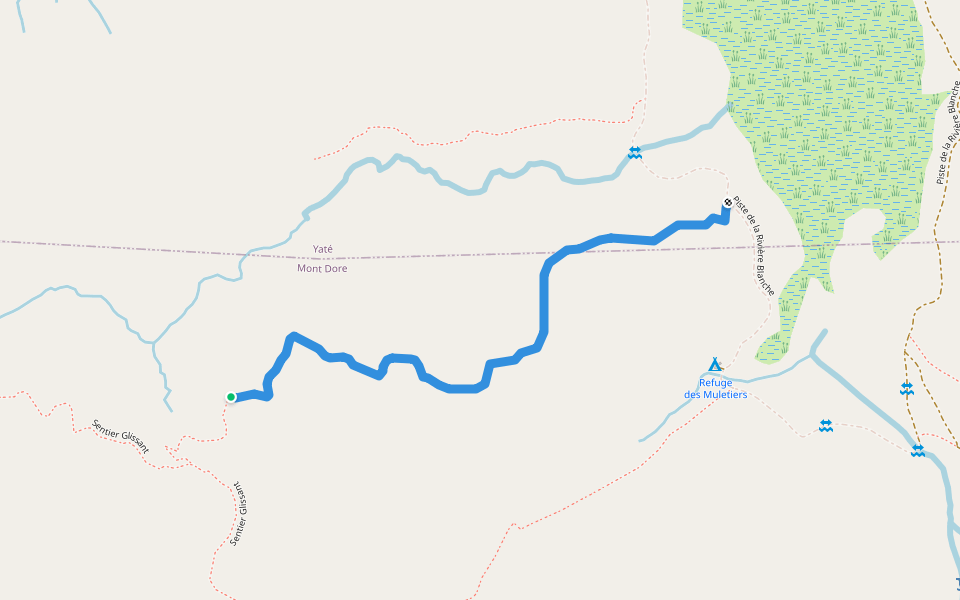 Piste de la mine Renaissance walking route map in La Coulee