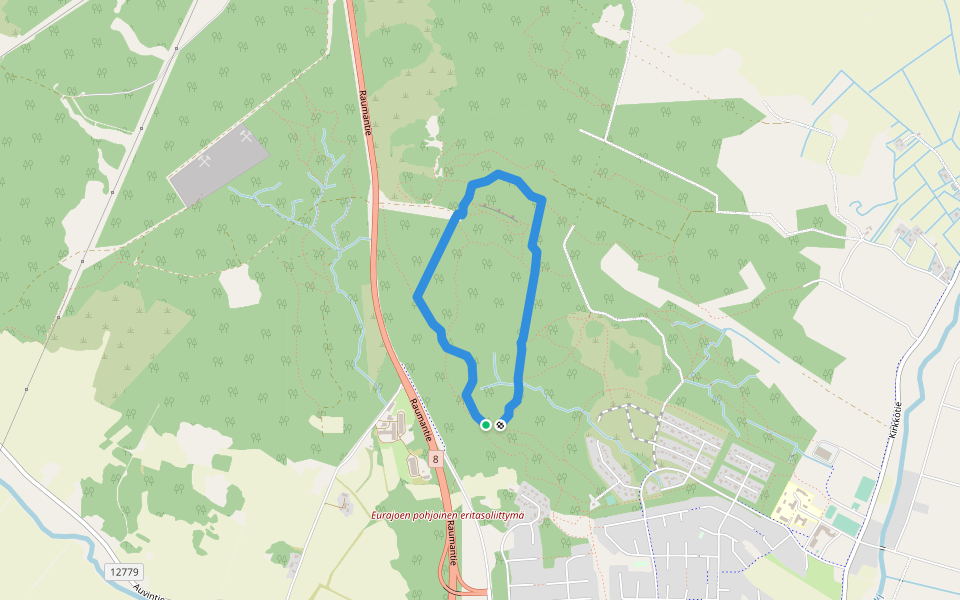 Latu-ura walking route map in Eurajoki