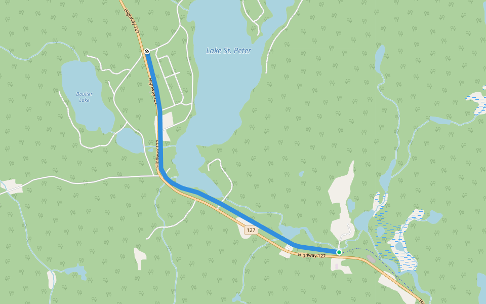 Hastings Heritage Trail walking route map in Lake Saint Peter