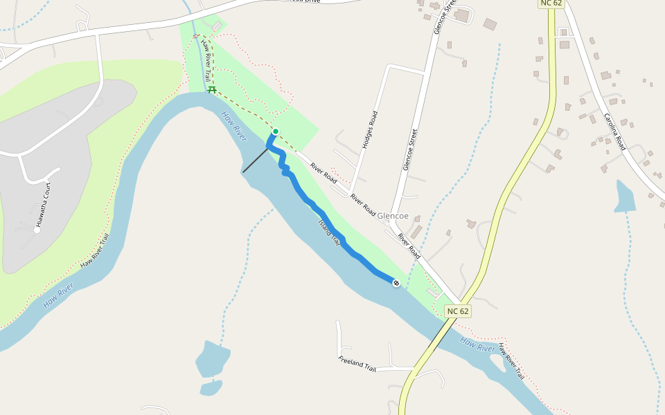Island Trail walking route map in Burlington