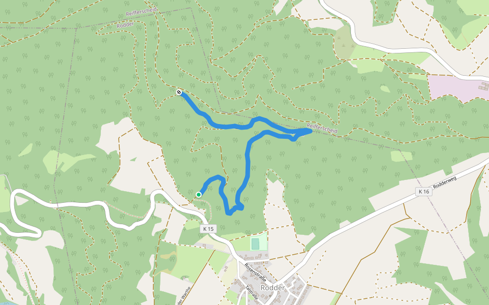 Rhein-Rureifel alt walking route map in Rodder