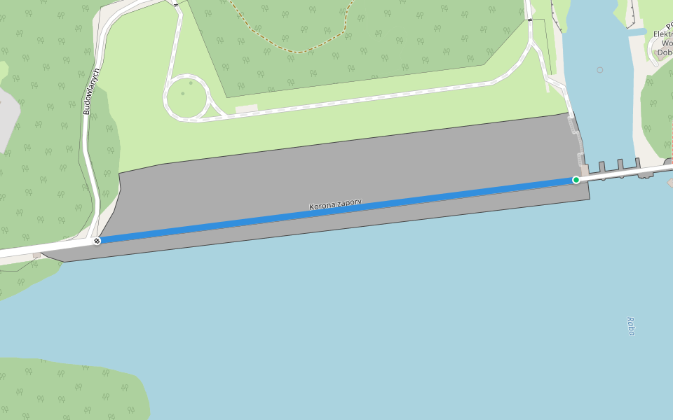Korona zapory walking route map in Dobczyce