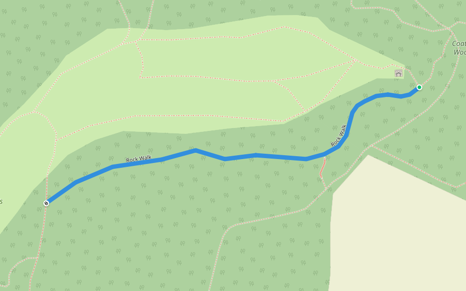 Rock Walk walking route map in Ardingly