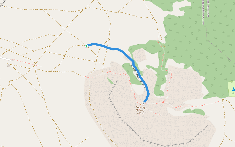 крутая каменистая тропа walking route map in Shikhan