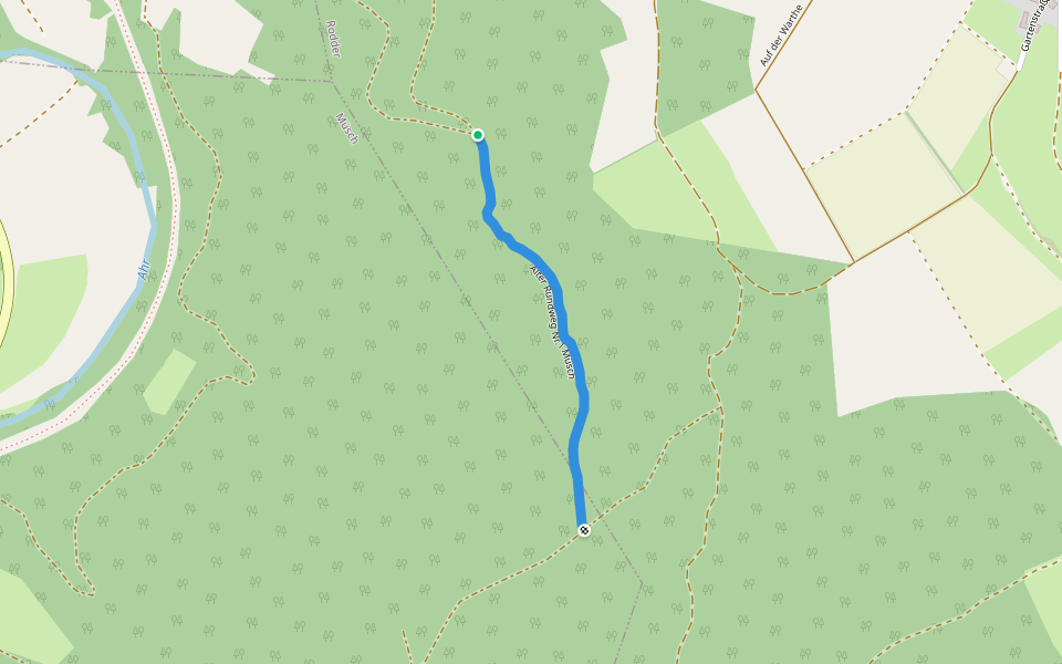 Alter Rundweg Nr.1 Müsch walking route map in Rodder