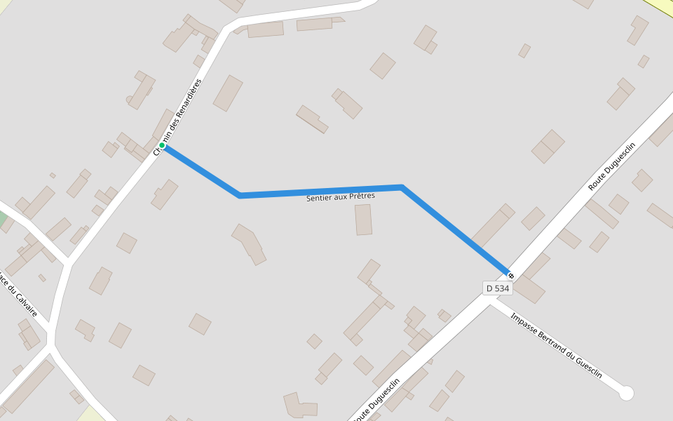 Sentier aux Prêtres walking route map in Hardencourt-Cocherel