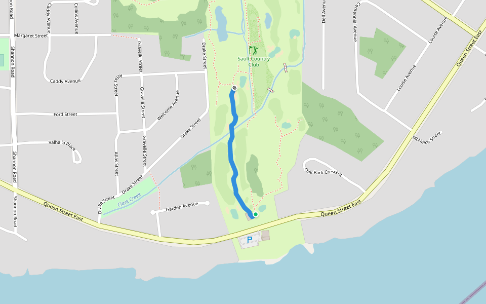 Cart Pat walking route map in Sault Ste. Marie