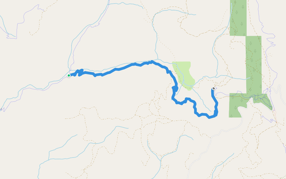 Butcher Ranch Trail walking route map in Downieville