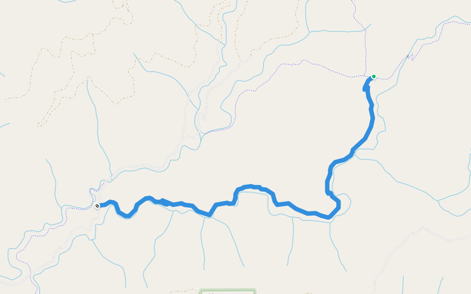 Second Divide Trail walking route map in Downieville