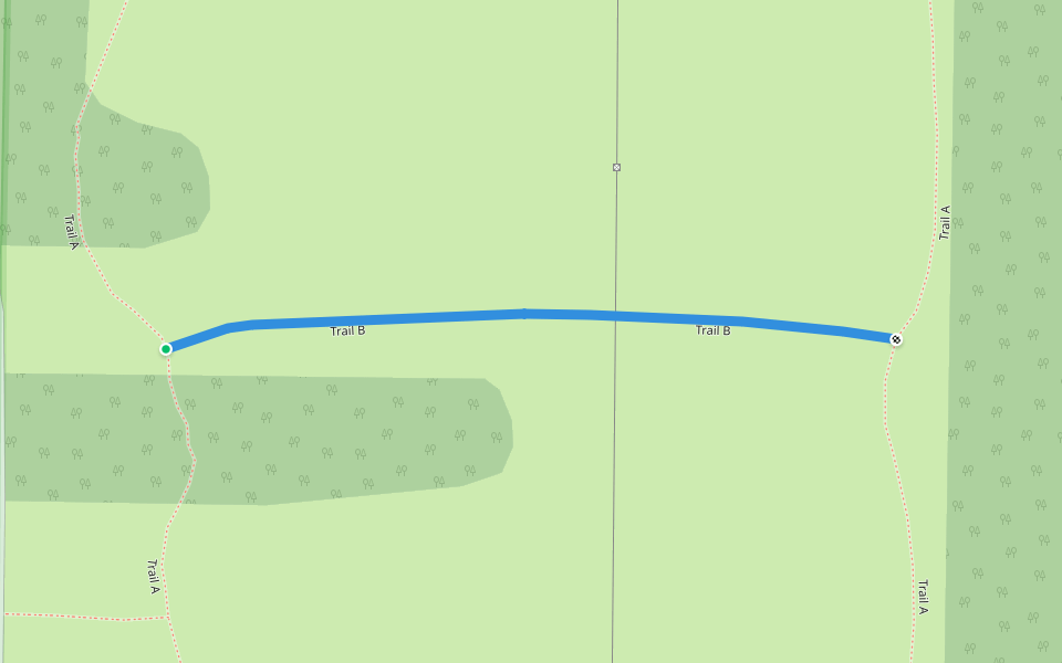 Trail B walking route map in Canfield