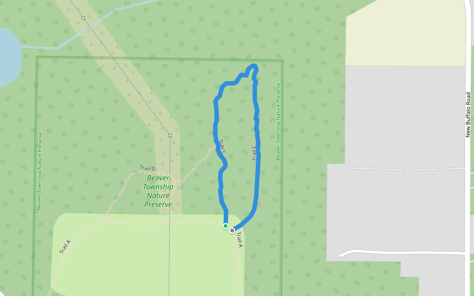 Trail C walking route map in North Lima