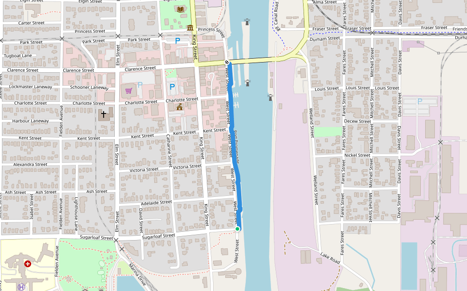 Port Promenade walking route map in Port Colborne