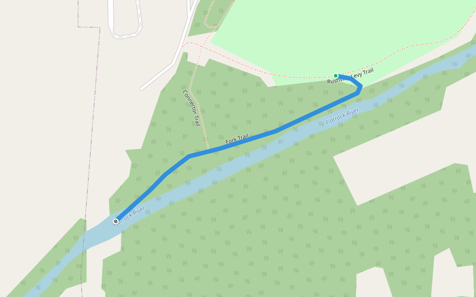 Fork Trail walking route map in Rushville