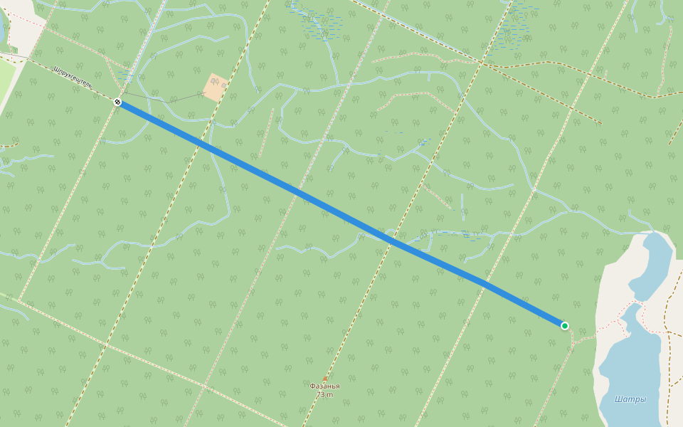 Шпрухгештель walking route map in Lesenkovo